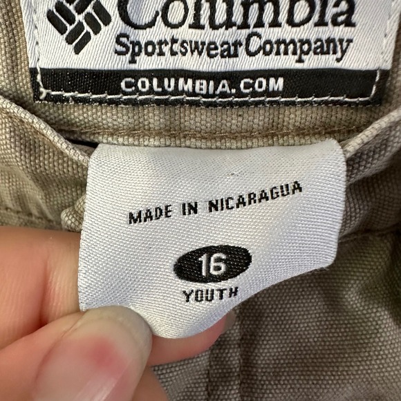COLUMBIA VINTAGE BROWN TAN CARGO‎ PANTS 16Y - Picture 6 of 10